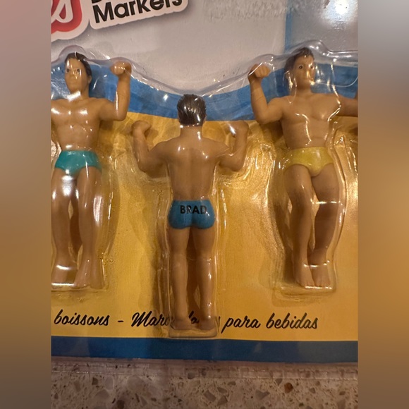 Drinking Buddies Beer Cocktail Wine Glass Male Novelty Charm Markers  (2)New NWP - Picture 12 of 15